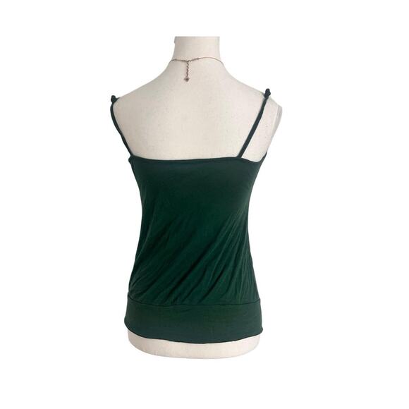 Wet Seal Size Small Vintage Y2K Fitted  Emerald Green Cami Top - Picture 2 of 4